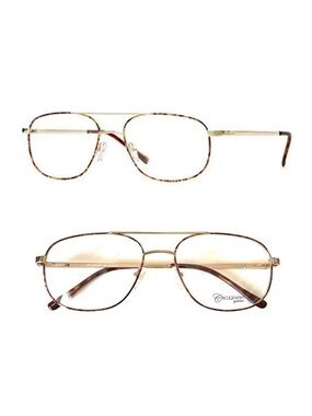 Calligraphy Whitman Gold Tortoise Men’s Glasses 60-18-145